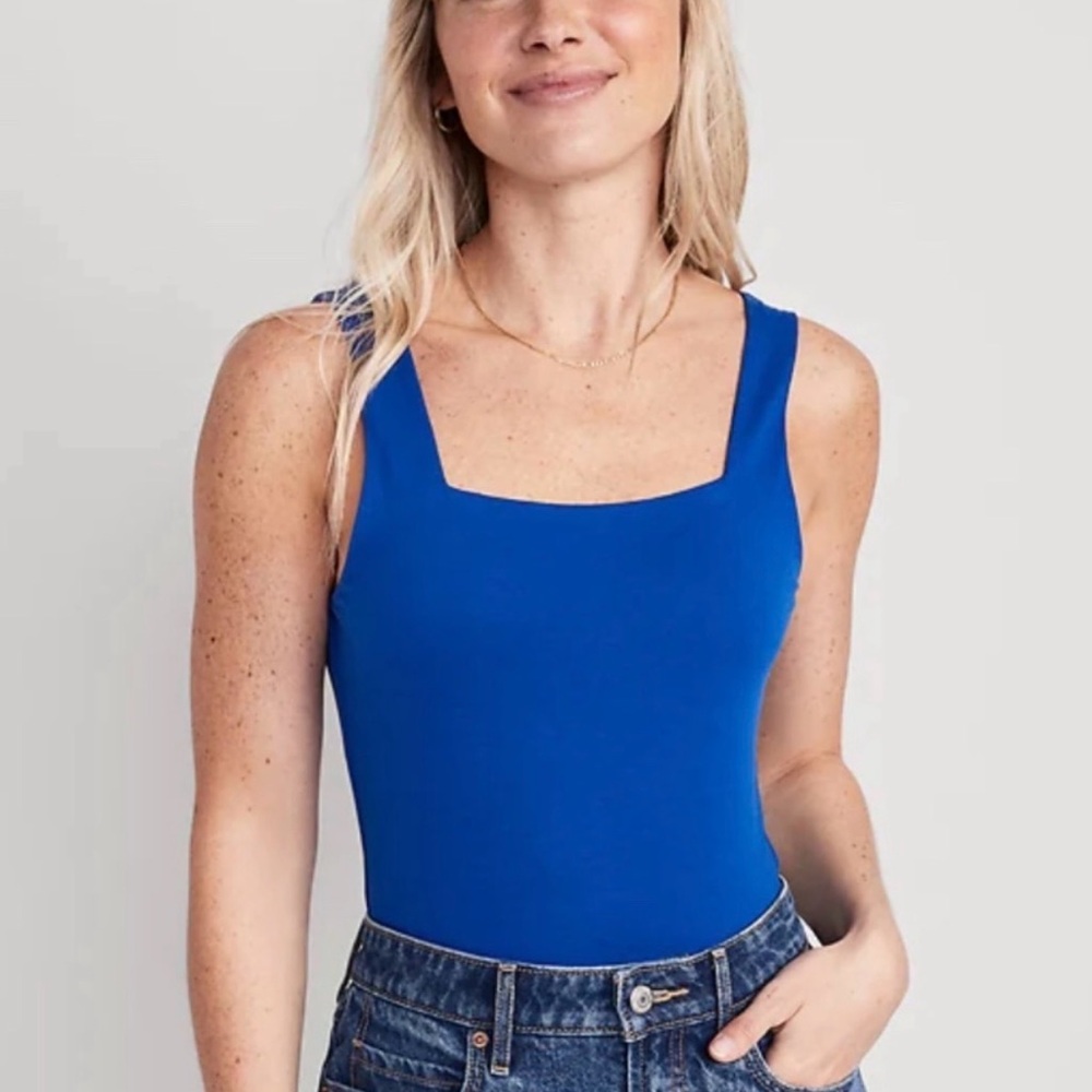 Old Navy Square Neck Bodysuit Blue